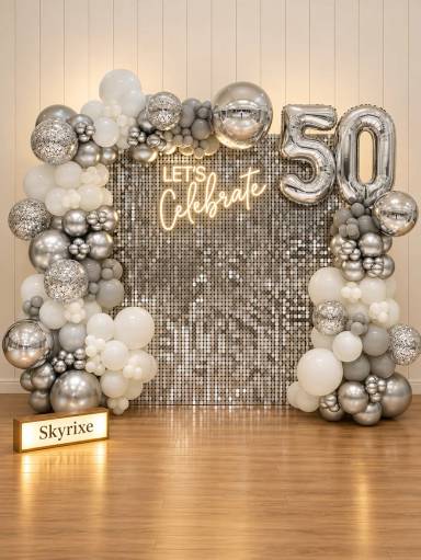 Silver Elegance Party Decoration
