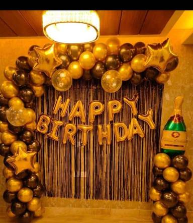 Black And Gold Birthday Arch