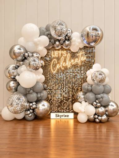 White and Silver Sequin Decoration