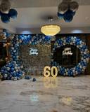 Elegant Sapphire And Silver 60th Birthday Setup - photo 4