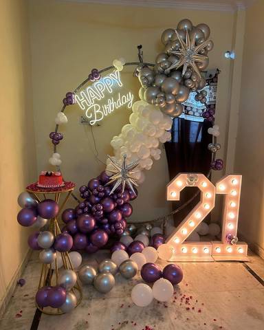 Celestial Glam 21st Birthday Setup