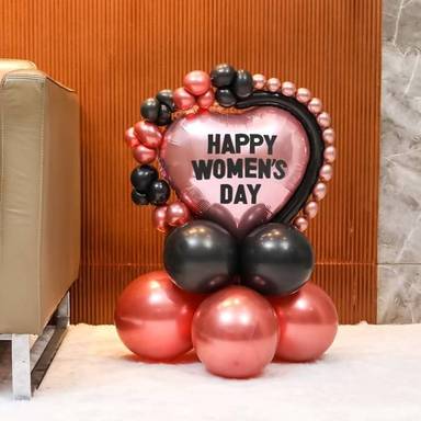 Chic Women's Day Balloon Display