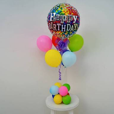 Colorful Glee Birthday Balloon Bouquet