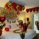 Golden Love Birthday Surprise  Romantic Room Decoration - photo 3