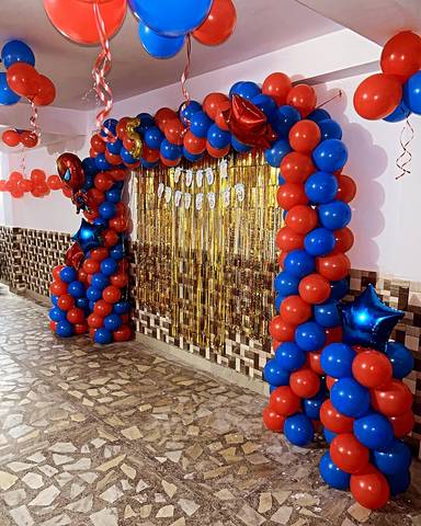 Spiderman Birthday Balloon Arch