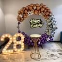 Luxury Metallic Butterfly Birthday Backdrop - photo 1