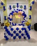 Blue And White Birthday Balloon Arch - photo 2