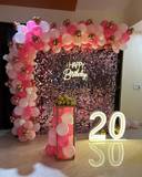 Elegant Pink And Gold Birthday Backdrop - photo 1
