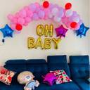 Simple And Cute Oh Baby Balloon Backdrop - photo 1