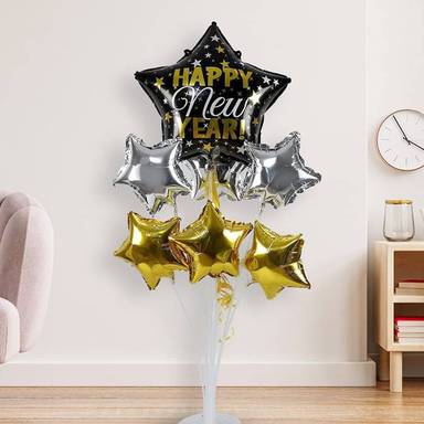 New Year's Celebration Star Balloon Bouquet