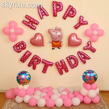 Peppa Pig theme balloon decoration
