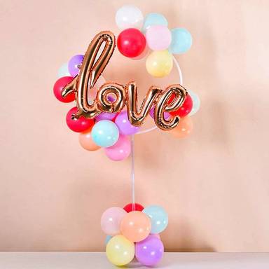 Romantic Love Balloon Ring Stand
