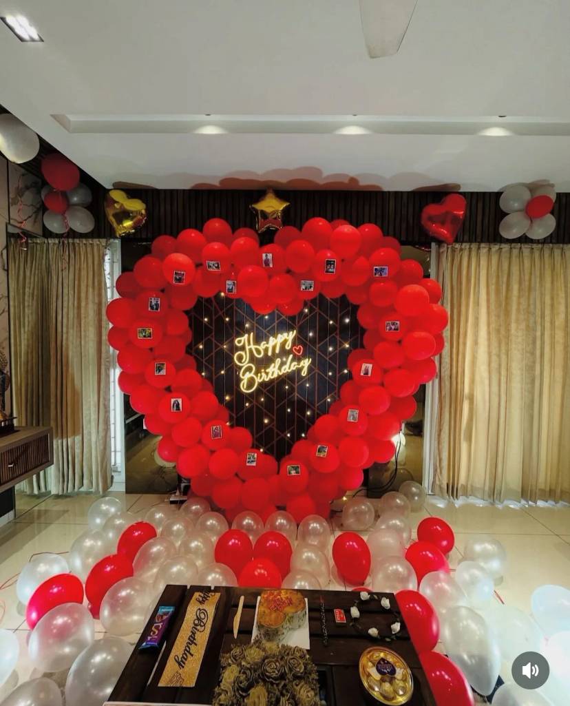 Heart Shaped Balloon Decoration - Image 1