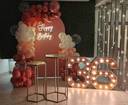 Elegant Rose Gold And White Birthday Backdrop - photo 1