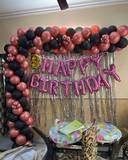 Glamorous Black And Rose Gold Birthday Backdrop - photo 1