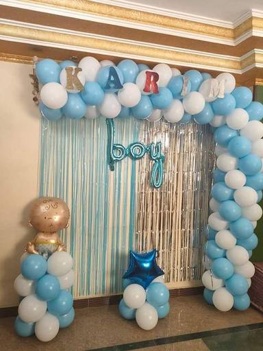 Blue Bliss Baby Boy Welcome Decor