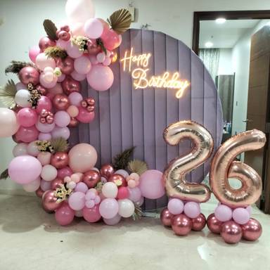 Blush Pink Birthday Decor