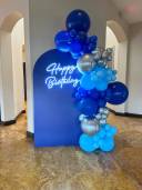 Royal Blue Elegance Birthday Backdrop - photo 1