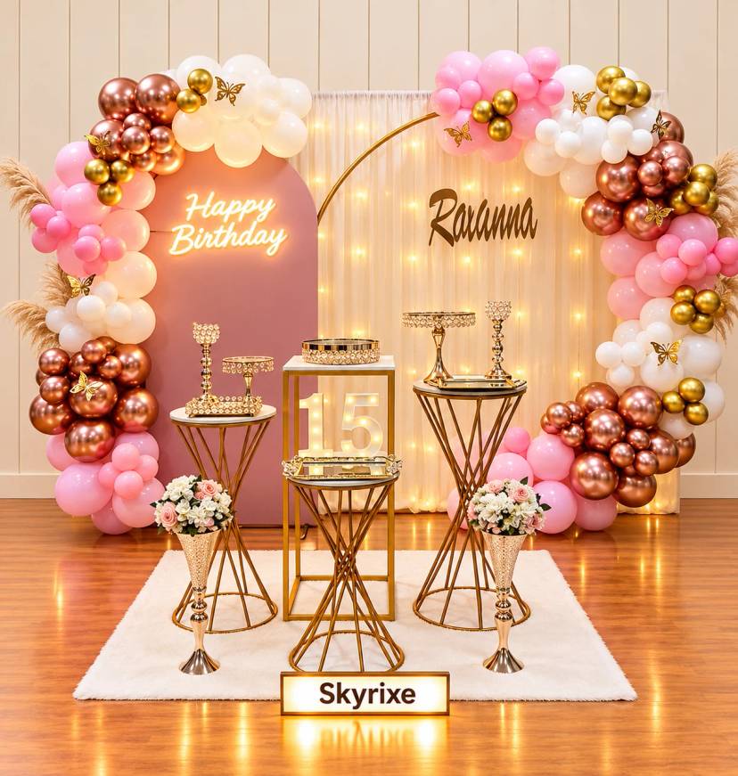15th Birthday Balloon Decoration at Hall - Image 1