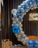 Elegant Blue And Silver Birthday Arch - photo 5