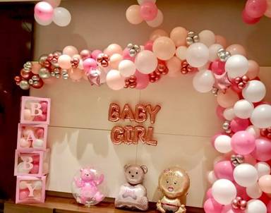 Baby Girl Shower Pink And White Theme
