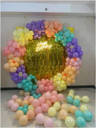 Pastel Balloon Birthday Decor