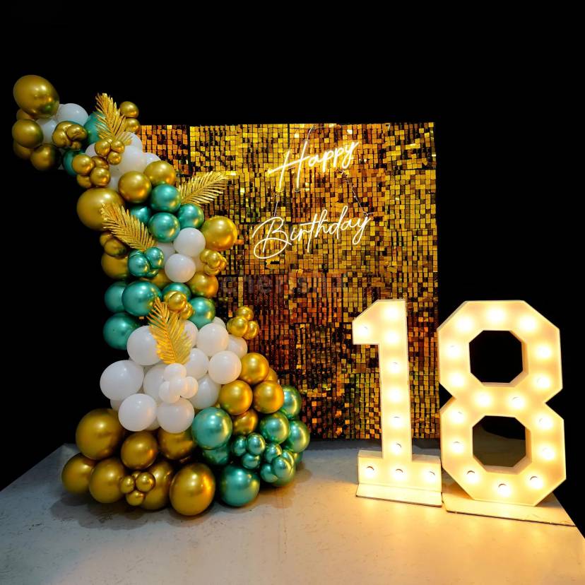 Golden Luxe Birthday Glam Setup - Image 1