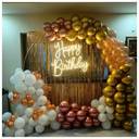 Balloon Arch Neon Birthday Backdrop - photo 1
