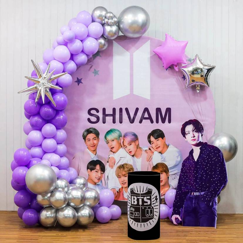 BTS themed birthday decoration - Image 1