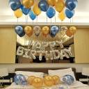 Elegant Golden And Blue Birthday Surprise - photo 1