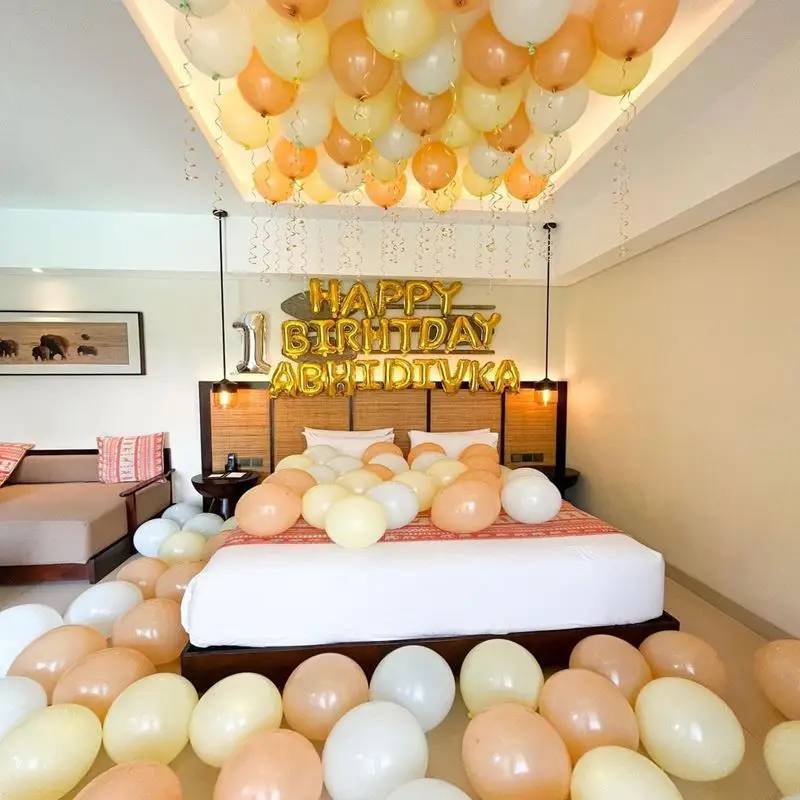 Golden Peach Personalized Birthday Room Decor - Image 1