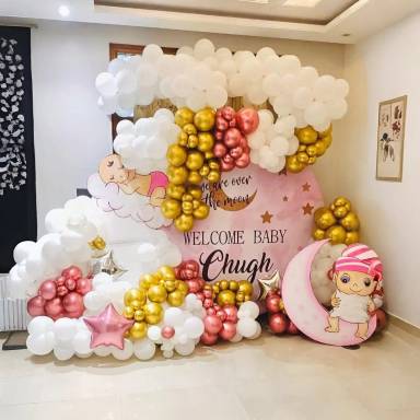Over the Moon Baby Welcome Decor