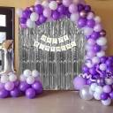 Purple Sparkle Birthday Arch with Foil Backdrop - photo 1