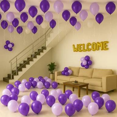 purple Themed Welcome Home Decoration
