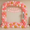 Blush Pink Birthday Balloon Arch - photo 1