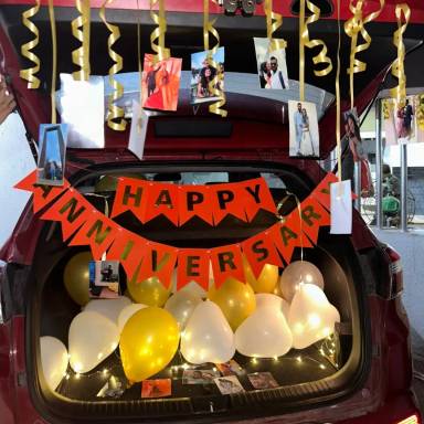 Anniversary Car Boot Surprise Decoration
