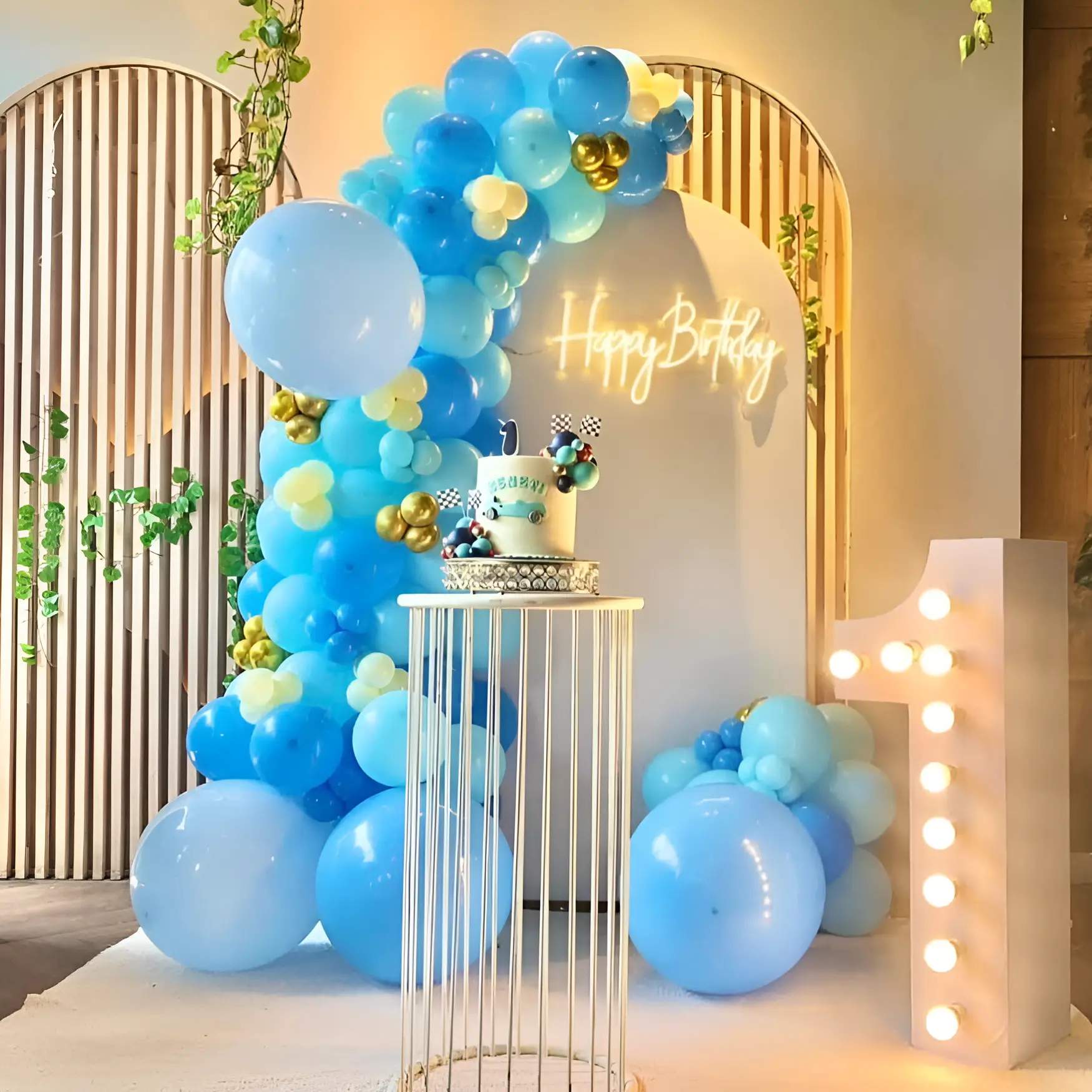 First Birthday Balloon Decor