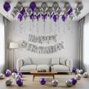 Purple And Silver Birthday Decor - photo 1