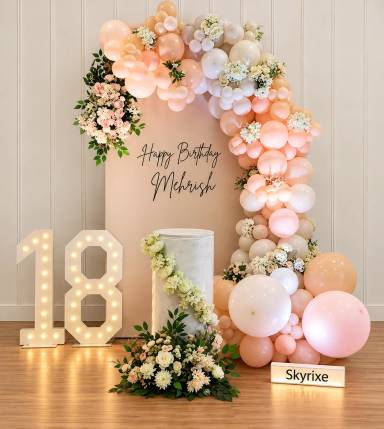 18th Birthday Backdrop Balloon Decoration