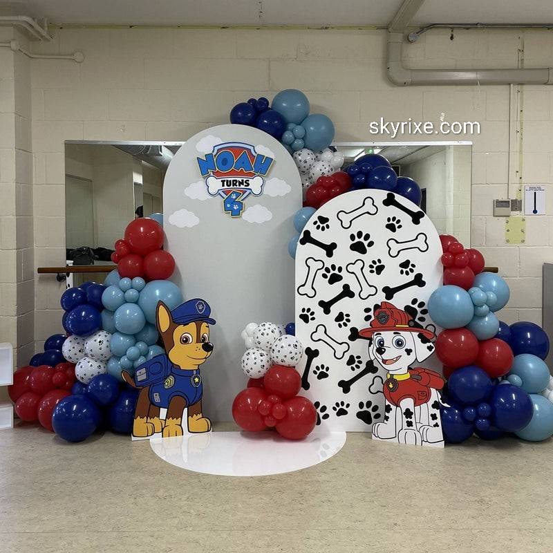 Paw Patrol Theme Birthday Decoration with Character Cutouts - Image 1