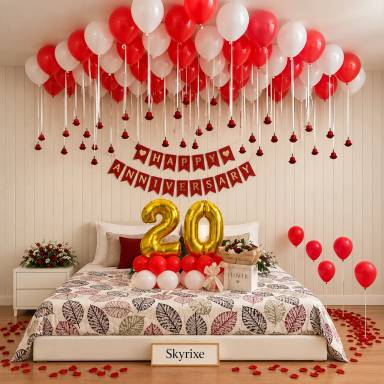 20th Anniversary Ceiling Balloon Decoration