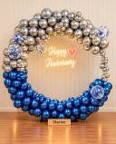 Silver And Blue Crescent Balloon - photo 1