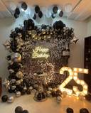 Luxe Black And Silver Birthday Backdrop - photo 1