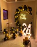 Gold And Black Birthday Setup - photo 3