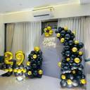 A half arch black and gold balloon garland - photo 2