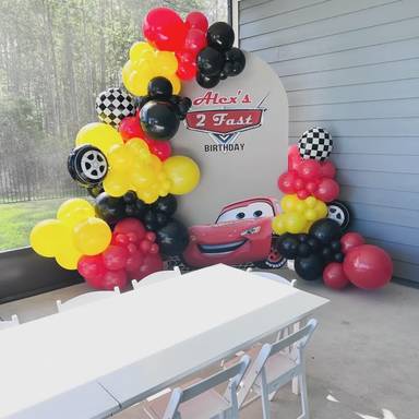 Cars Birthday Backdrop