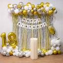 Gold And Silver Glam 18th Birthday Backdrop - photo 1