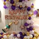 Luxury Purple And Gold Birthday Setup - photo 1