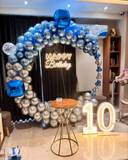 Elegant Blue And Silver Birthday Arch - photo 6