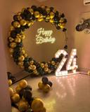 Gold And Black Birthday Setup - photo 2